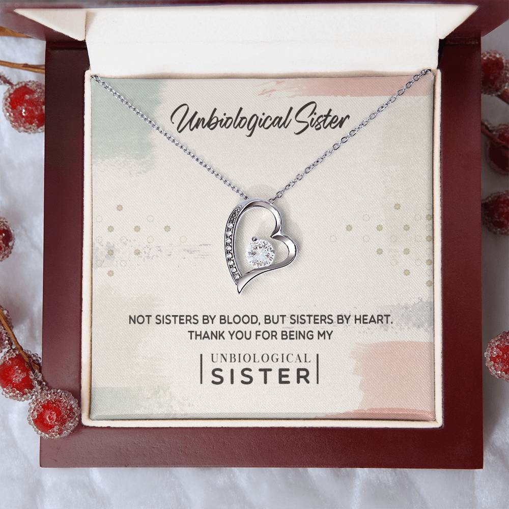 To My Unbiological Sister, Thank You - Forever Love Necklace