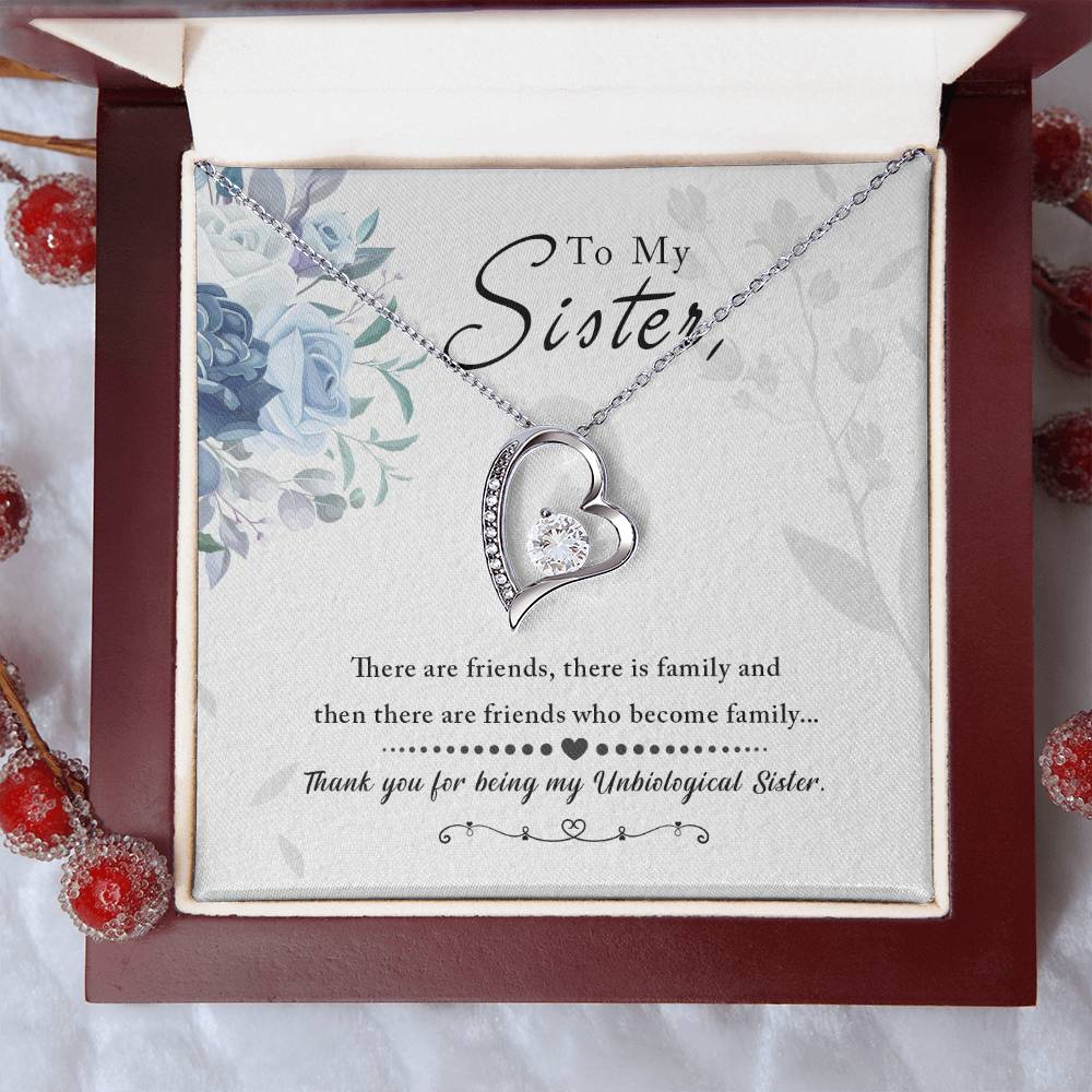 To My Sister, Thank You For Everything - Forever Love Necklace