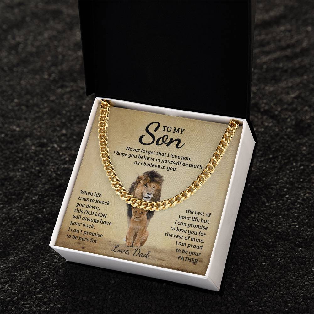 To My Son, Never Forget That I Love You - Cuban Link Chain