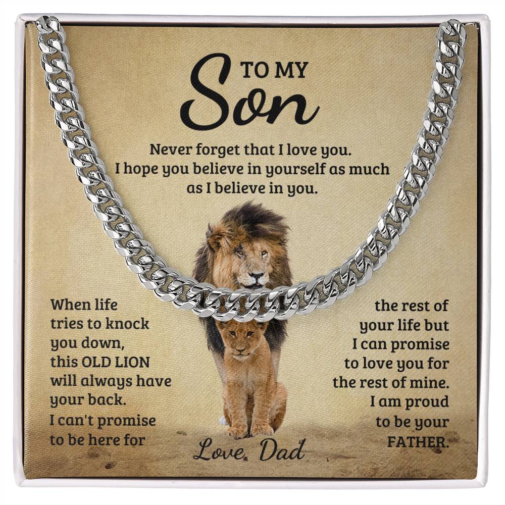 To My Son, Never Forget That I Love You - Cuban Link Chain