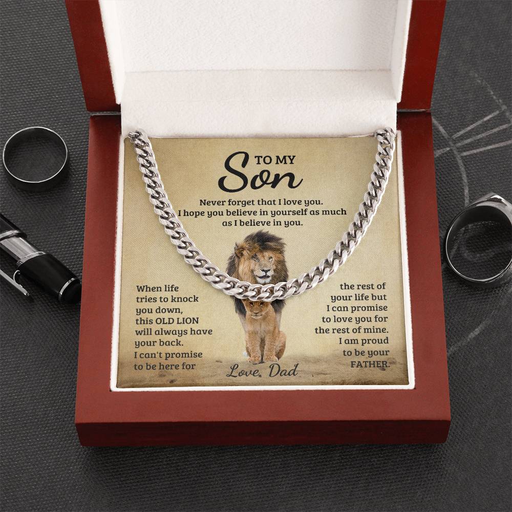 To My Son, Never Forget That I Love You - Cuban Link Chain