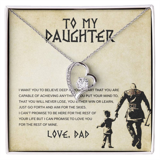 To My Daughter, You Will Never Lose - Forever Love Necklace