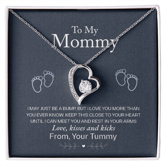 To My Mommy, Love From Your Tummy - Forever Love Necklace