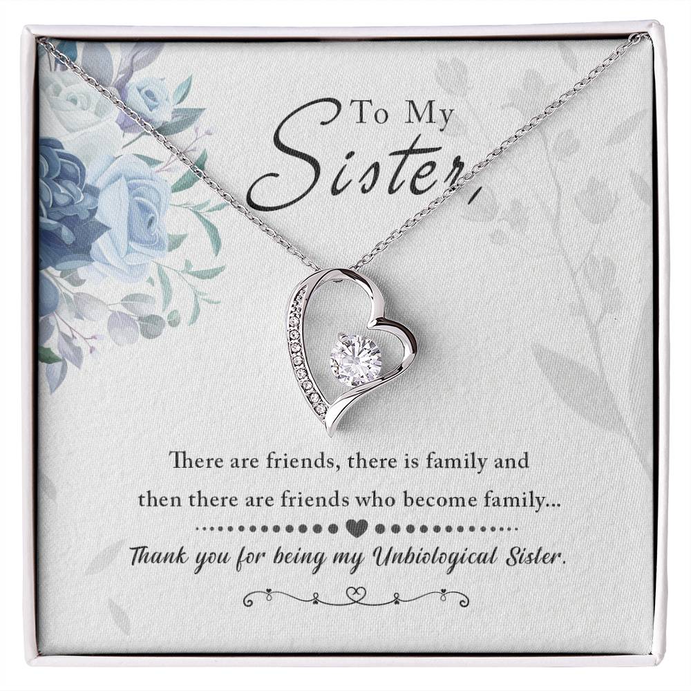 To My Sister, Thank You For Everything - Forever Love Necklace