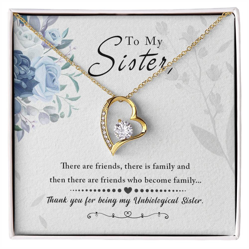 To My Sister, Thank You For Everything - Forever Love Necklace